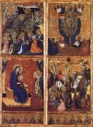 Barnaba Da Modena, THe Coronation of the Virgin ,the trinity,the tirgin and child,the Crucifixion